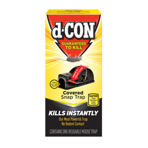 d-CON Reusable Covered Mouse Snap Trap, 1 Trap (Pack of 4)