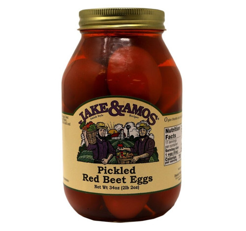 Jake and Amos Pickled Red Beet Eggs 34 Ounces - CountryMax