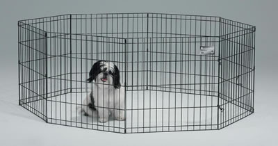MidWest Eight Panel Black Exercise Pen, 30 Inch High - CountryMax