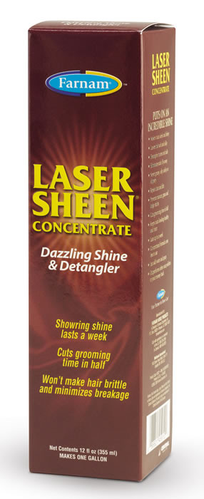 Farnam Laser Sheen – Glanz-Spray & Entwirrer Für Pferde, 946 Ml – Strahlender Glanz, Schützt Vor Staub & Schmutz