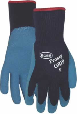 Boss Blue Frosty Grip Insulated Knit Rubber Palm Glove, Extra