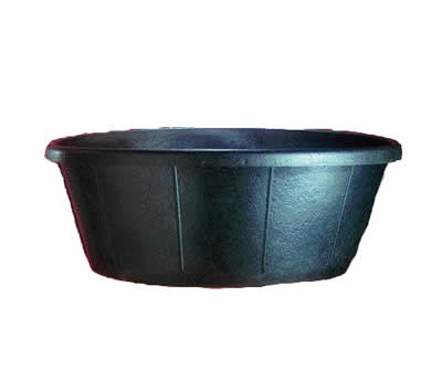 Fortex Rubber Pan, 2 gal. Capacity, Black