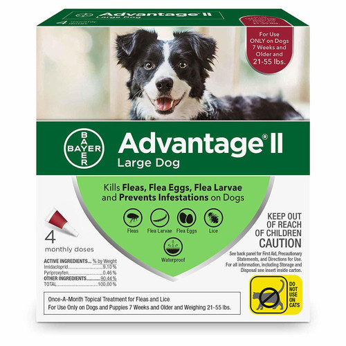 Advantage II Topical Flea Treatment for Dogs and Puppies, 2155 Lbs
