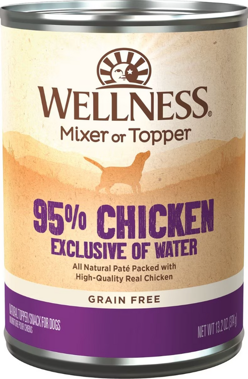 Wellness 95% Grain Free Chicken Canned Dog Food, 13.2oz. - CountryMax