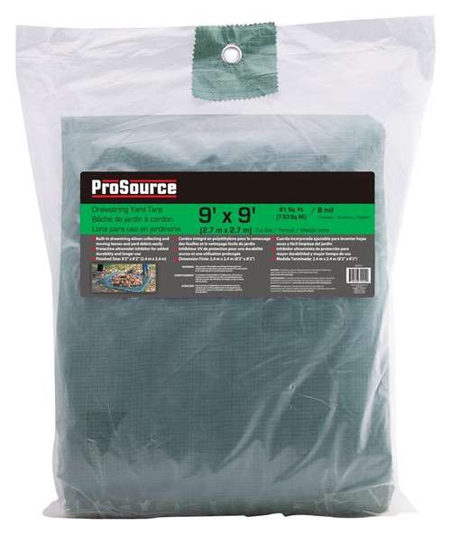 9' x 9' Poly Yard Tarp with Drawstring - CountryMax