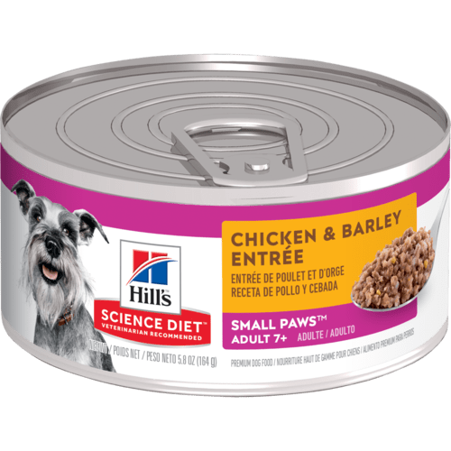 Hill's Science Diet Adult 7+ Small Paws Chicken & Barley Entree