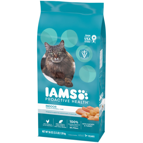 IAMS ProActive Health Indoor Weight Hairball Care Dry Cat Food