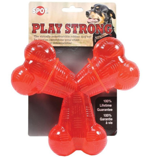 Ethical Pet Spot 6" Play Strong Rubber Trident Dog Toy