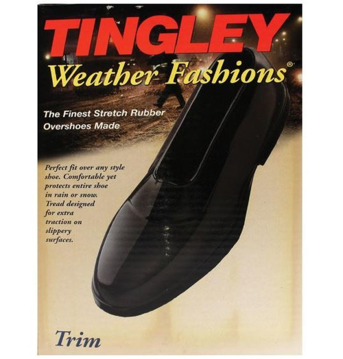 Tingley Weather Fashions Trim Rubber Overshoes, Black - CountryMax