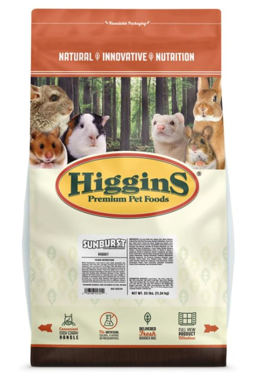Higgins Sunburst Rabbit Gourmet Blend Food, 25 Lbs.