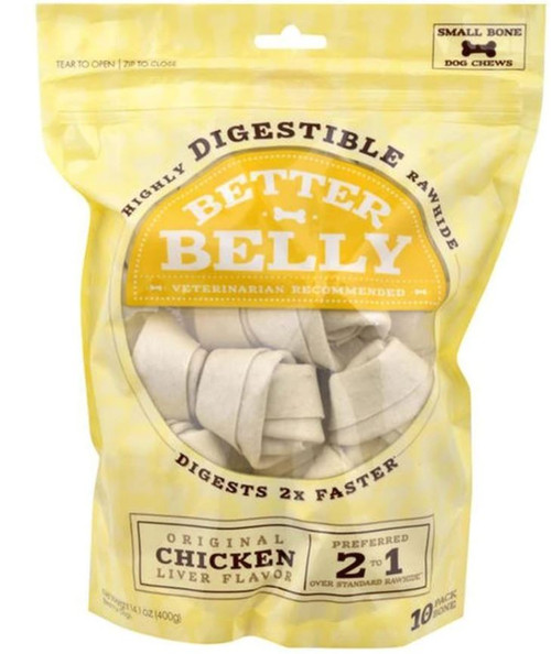 Better Belly Knotted Chicken Bones Dog Chews, SM10 Pk.