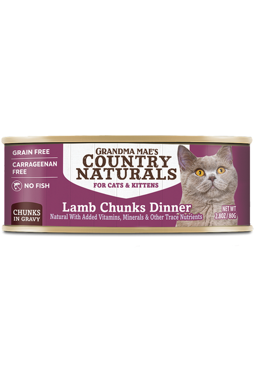 Grandma Mae's Country Naturals Grain Free Lamb Chunks Dinner Canned Cat
