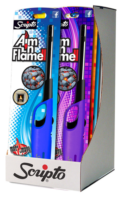 Scripto AIM 'N Flame Multi-Purpose Lighters, Pack of 4