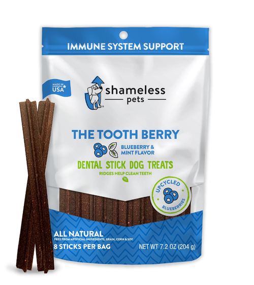Shameless Pets The Tooth Berry Dental Stick Dog Treats, 7.2 oz - CountryMax