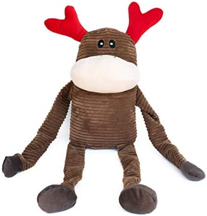 ZippyPaws Holiday Christmas Crinkle Reindeer Dog Toy, Extra Large