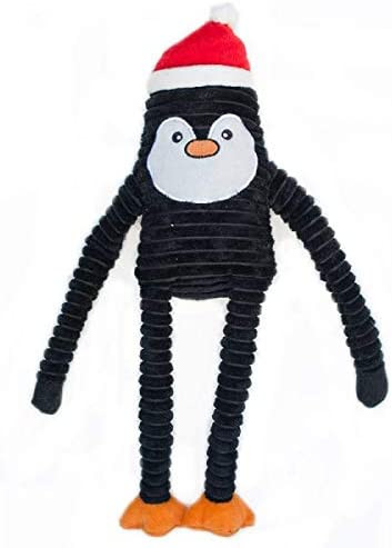 ZippyPaws Holiday Christmas Crinkle Penguin Dog Toy, Large