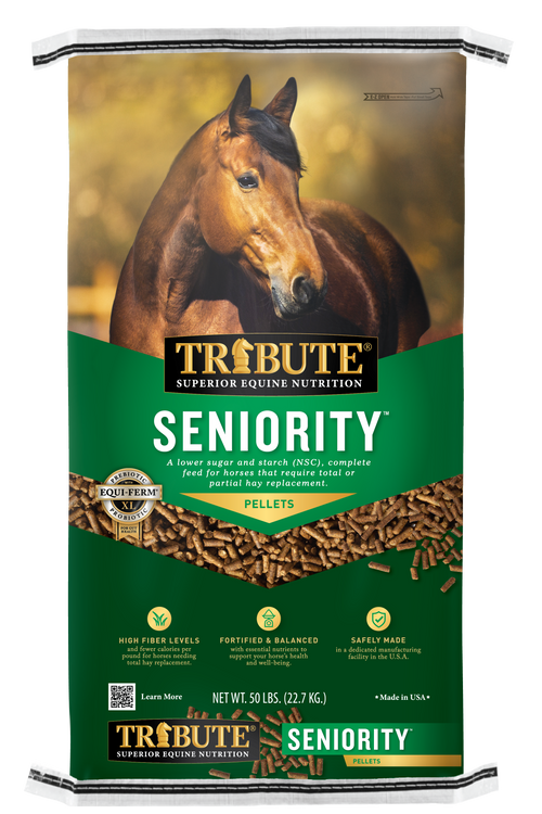 Kalmbach Feeds Tribute Seniority Textured Horse Feed, 50lbs