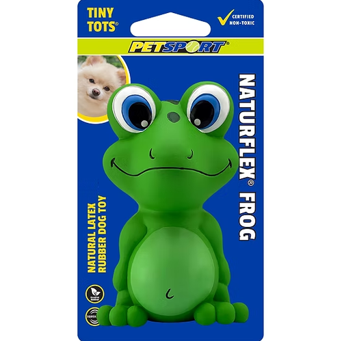 PetSport Naturflex Tiny Tots Frog Dog Toy