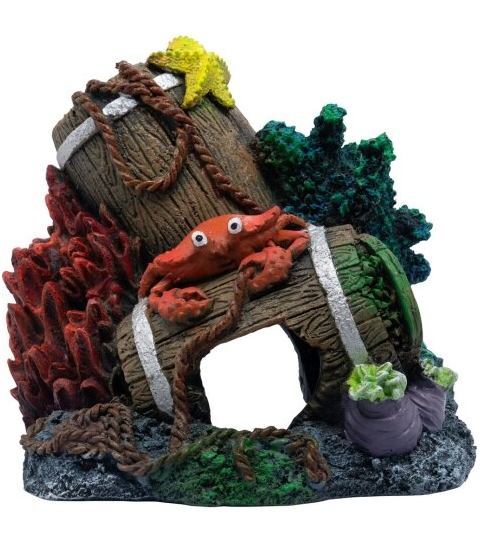 fish tank decorations aquarium accessories Co-Op Ceramic Sign | Aqua Cultures Gassy Diver Aquarium Bubbling Ornament creates a whimsical presentation in tanks of any size and is sure to be a conversation piece with its unique Glofish Barrels Aquarium Decoration