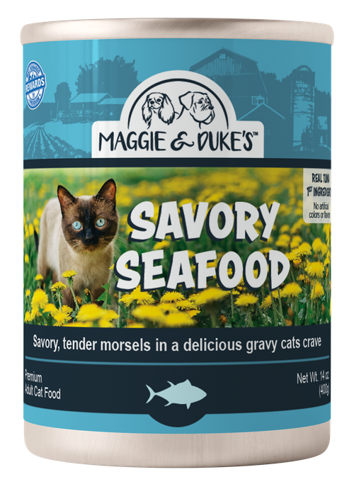 Maggie & Duke's Savory Seafood Canned Cat Food 14 Ounces