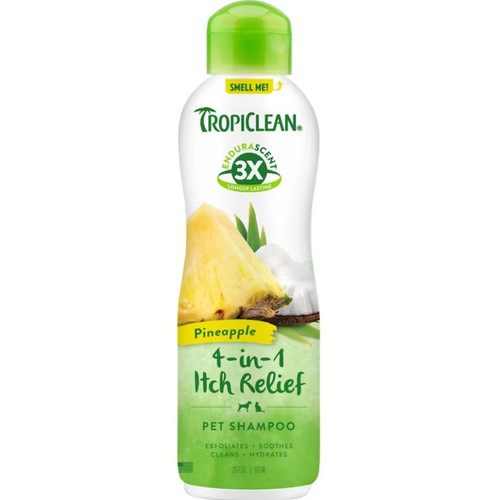 TropiClean EndurAsecent Itch Relief Dog Shampoo, Pineapple Scent