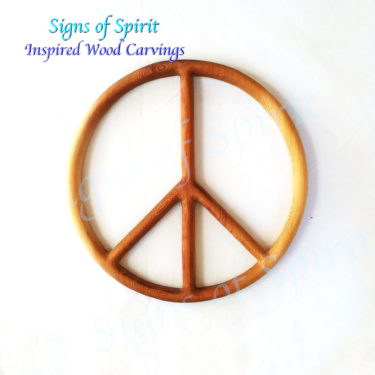 Peace Sign Wood Carved Peace Symbol of Peace Movement - Signs of