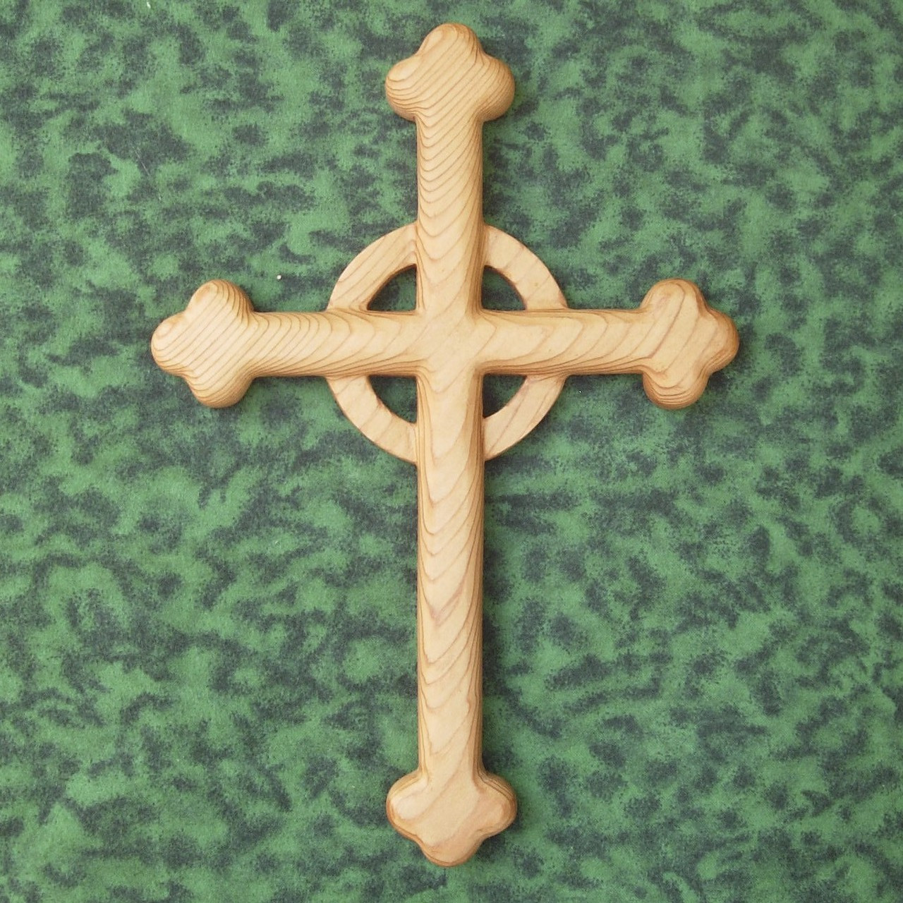 Cloverleaf Celtic Cross-Wood Carved 