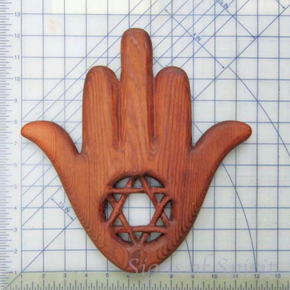 Chamsa with Star of David -Hamsa Symbol of Protection - Hand of