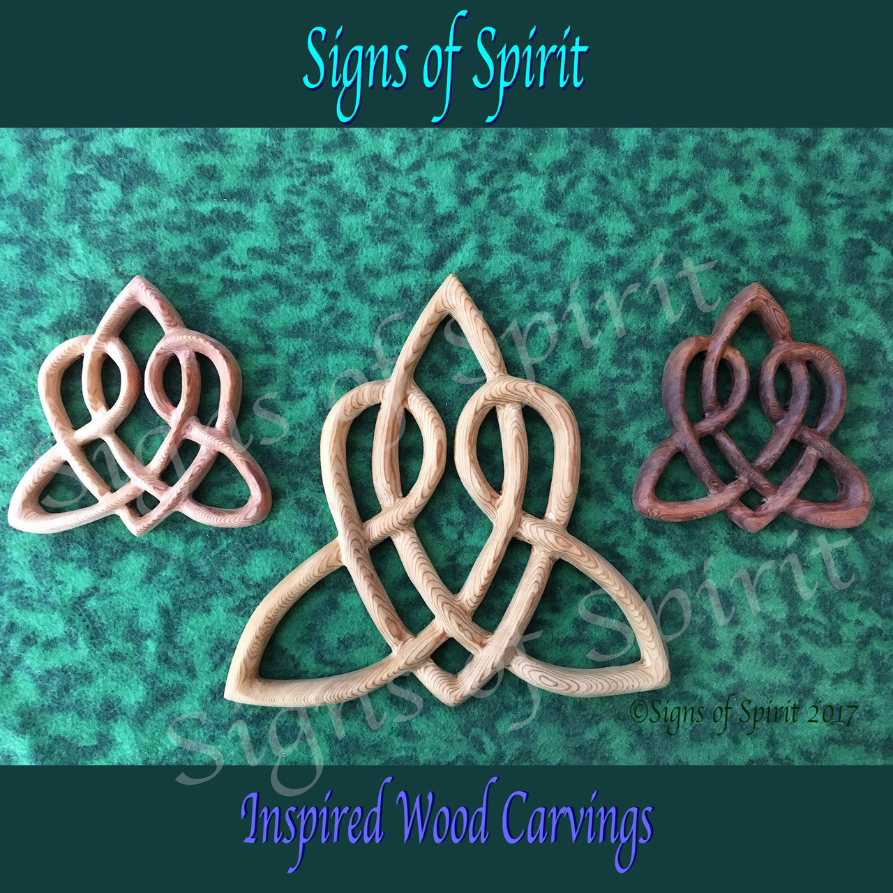 Celtic Heart Love Knot Triquetra Of Everlasting Love Wood Carved