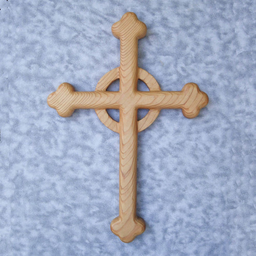 Cloverleaf Celtic Cross-Wood Carved 