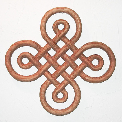 Celtic Knot of Discovery wall hanging Book of Kells Irish home decor Ornamental Cross Wood Carving  Double Line Knotwork Symbol