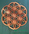 Wood carved, wall hanging "Flower of Life" by Signs of Spirit.
