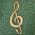 Treble Clef-Wood Carved Musical Notation