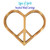 Peace and Love Heart shaped Peace sign by Signs of Spirit