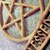 Details of Carving on Blessed Be Pentacle Wall Hanging, Inspired Wood Carving by Signs of Spirit