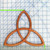 Measuring the Trinity Knot. The piece is on a 1-inch grid quilting board, lined up on the 1-inch marks. With the piece on the board, look at the top and follow the line to the left; look at the right side at the widest point and follow the line to the bottom; you have height by width. If I lined it up on the zero points it would cover up the numbers and you wouldn't be able to see them..the carving is lined up on the 1 inch marks which means you have to subtract 1 inch... Measurements may vary slightly.