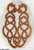 Cat Love Knot-Wood Carved Celtic Style, Anti Codependency Symbol wall hanging