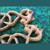 Details of carving on the head of the Miniature Cat Love Knot, by Signs of Spirit ~ Inspired Wood Carvings.