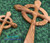 Details of carving on Tapered Celtic Cross Wall decor-Wood Carved Christian Cross by Signs of Spirit