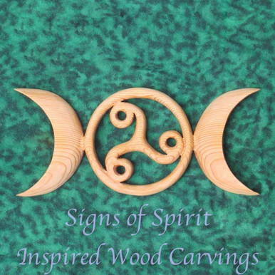 Celtic Moon Goddess Symbol with Triskele-Birth Death Rebirth-Triple Moon Goddess-Maiden Mother ...