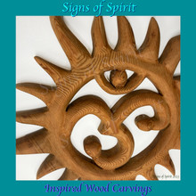 Details of Carving Sunburst OM by Signs of Spirit~Inspired Wood Carvings