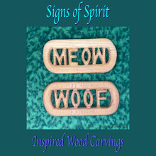 Meow and Woof Inspired Wood Carvings by Signs of Spirit