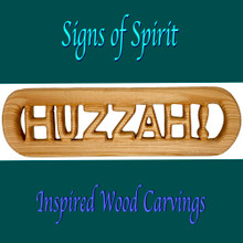 Huzzah! wall hanging, Inspired Wood Carving by Signs of Spirit
