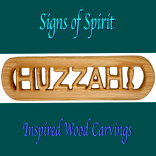 Huzzah! wall hanging, Inspired Wood Carving by Signs of Spirit