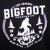 Black Bigfoot Trading Co. Wisconsin Full Zipper Hoodie Sweatshirt - 6ct