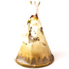 9" Native American Teepee with Wolf Figurine