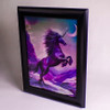 Framed 14" x 18" Unicorns 3D Triple Image