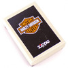 Chrome Harley Davidson Logo + Wheel Embossed Zippo Lighter