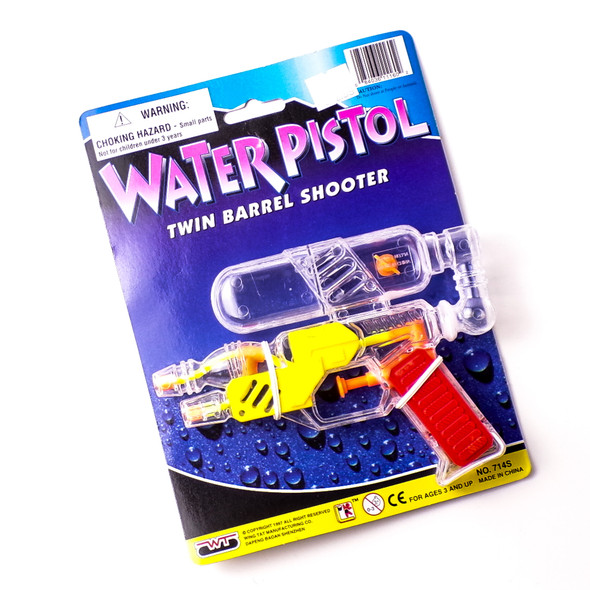 Twin Barrel Water Pistol Shooter - 3ct