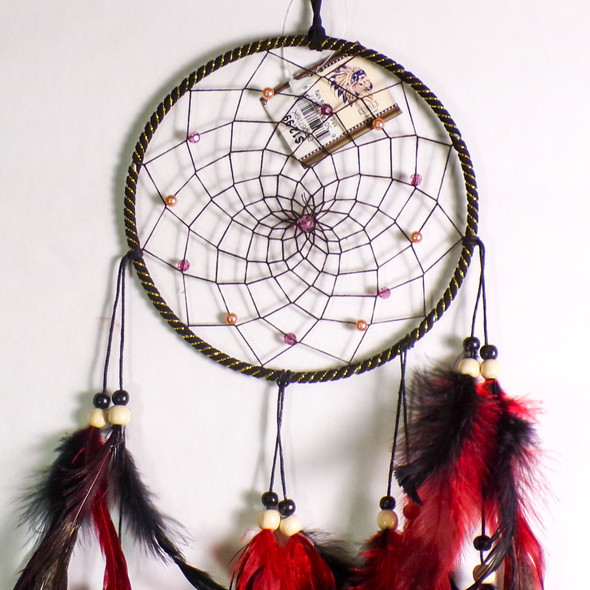 6" Assorted Dreamcatchers with Feathers - 6ct